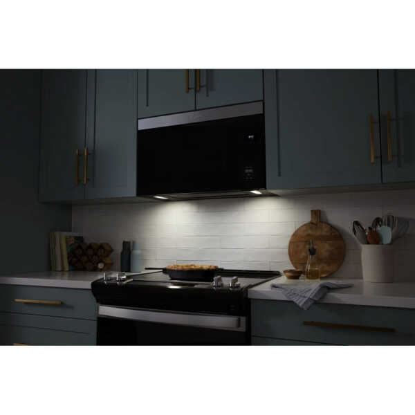 WHIRLPOOL 1.1 CUFT. OVER THE RANGE MICROWAVE OVEN W/ FLUSH BUILT-IN DESIGN BLACK | WMMF5930PZ - Image 