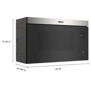 WHIRLPOOL 1.1 CUFT. OVER THE RANGE MICROWAVE OVEN W/ FLUSH BUILT-IN DESIGN BLACK | WMMF5930PZ - Image 