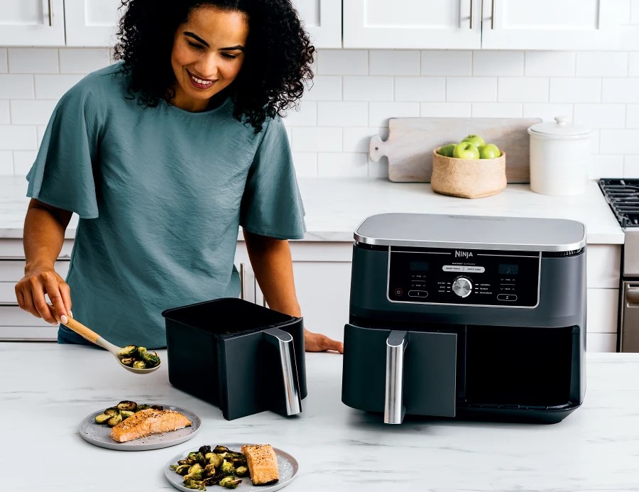 NINJA 10 QUARTS 6 IN 1 XL 2 BASKET AIR FRYER DZ401 HSDS Online
