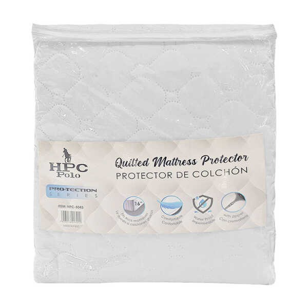 HPC POLO QUILTED MATRESS COVER WHITE | VARIETY - Image 