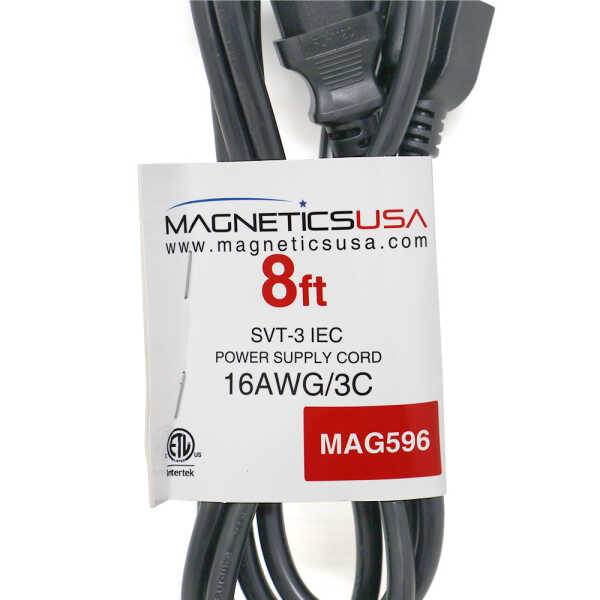 MAGNETICS 8FT IEC POWER SUPPLY CABLE, 16AWG | MAG-596 - Image 
