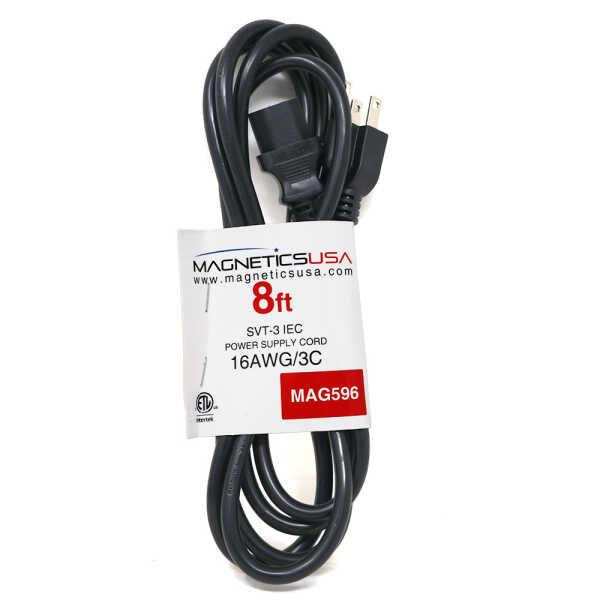 MAGNETICS 8FT IEC POWER SUPPLY CABLE, 16AWG | MAG-596 - Image 1