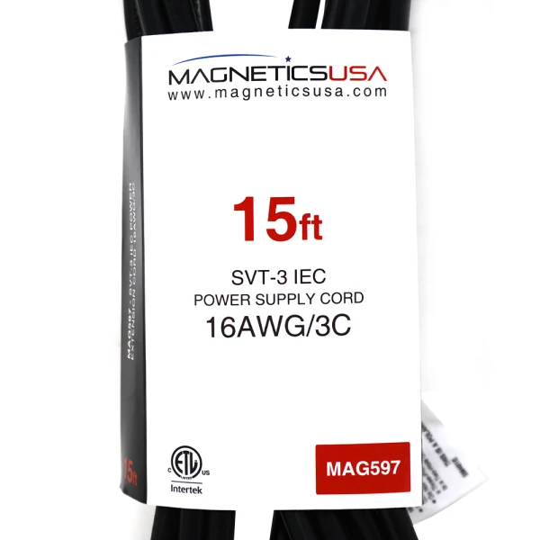 MAGNETICS 15FT IEC POWER SUPPLY CABLE, 16AWG | MAG-597 - Image 