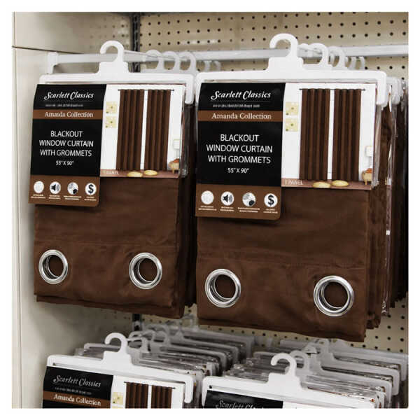 BLACKOUT WINDOW CURTAIN W/ GROMMETS BROWN | NV-886 - Image 