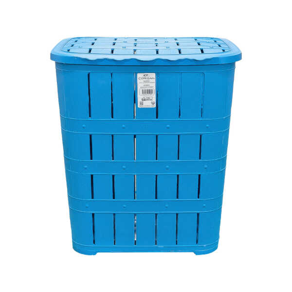 BAMBOO LAUNDRY BASKET WITH LID | T22205 - Image 
