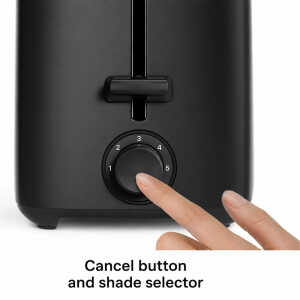 PROCTOR SILEX 2 WIDE SLOT (BAGEL) TOASTER - BLACK | 22215 - Image 
