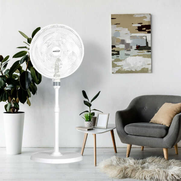 BRENTWOOD 16" STAND FAN WHITE  | F16SPW - Image 