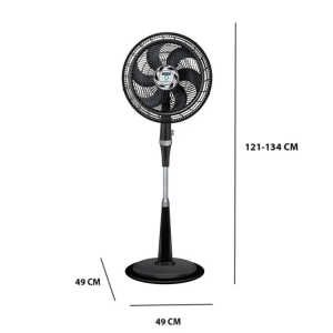 SAMURAI ULTRA SILENCE FORCE 2-IN-1 18" PEDESTAL FAN 120V BLACK | VE3473IO - Image 