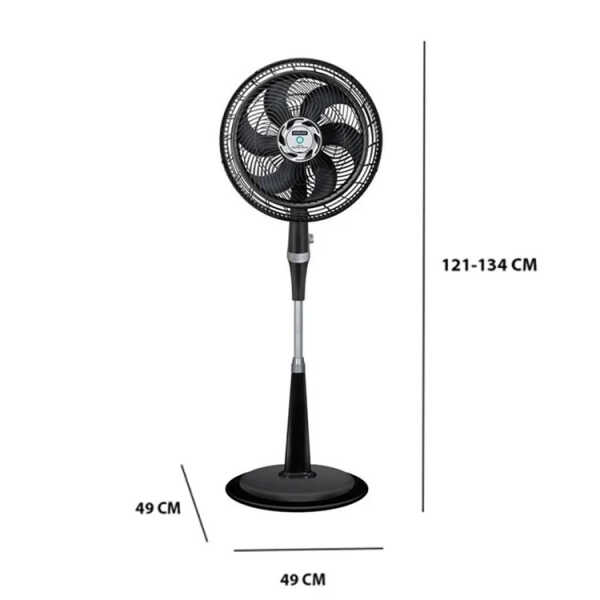 SAMURAI ULTRA SILENCE FORCE 2-IN-1 18" PEDESTAL FAN 120V BLACK | VE3473IO - Image 
