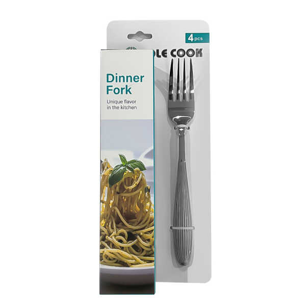 SOLE COOK SILVER DINNER FORK WE-500 4PCS | 111665 - Image 1