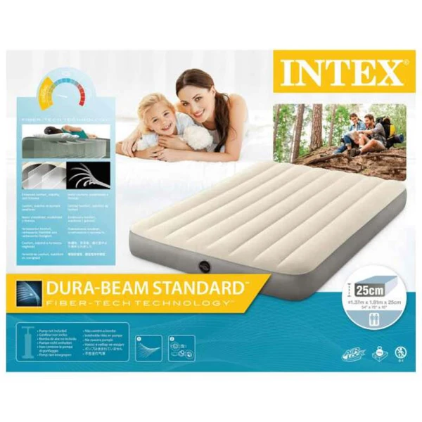 INTEX FULL DURA-BEAM SERIES SINGLE-HIGH AIR MATTRESS | 64102 - Image 