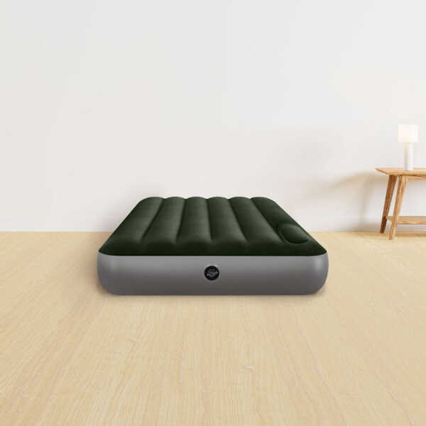INTEX TWIN DURA-BEAM DOWNY AIR MATTRESS WITH BUILT-IN FOOT PUMP | 64761 - Image 