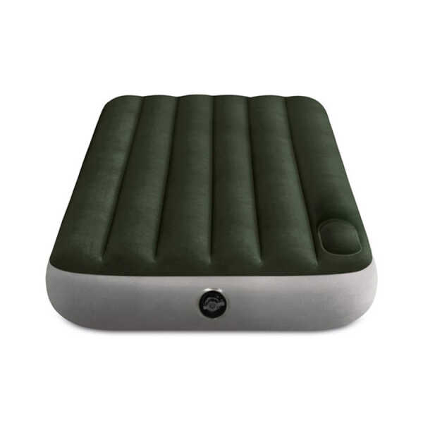 INTEX TWIN DURA-BEAM DOWNY AIR MATTRESS WITH BUILT-IN FOOT PUMP | 64761 - Image 