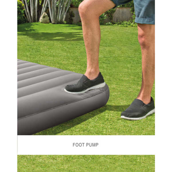INTEX TWIN DURA-BEAM DOWNY AIR MATTRESS WITH BUILT-IN FOOT PUMP | 64761 - Image 