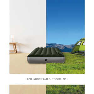 INTEX TWIN DURA-BEAM DOWNY AIR MATTRESS WITH BUILT-IN FOOT PUMP | 64761 - Image 