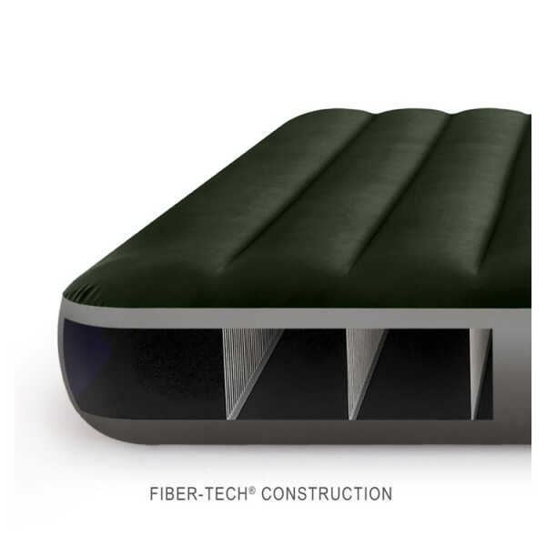 INTEX TWIN DURA-BEAM DOWNY AIR MATTRESS WITH BUILT-IN FOOT PUMP | 64761 - Image 