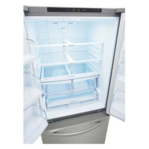 LG 22 CU.FT FRENCH DOOR REFRIGERATOR STAINLESS STEEL SMART INVERTER MULTI AIR FLOW | GM22BGPK - Image 