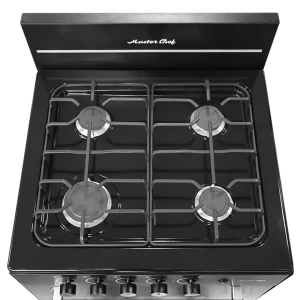 MASTERCHEF 24" 4-BURNERS GAS RANGE BLACK | MC-AT202-1N - Image 