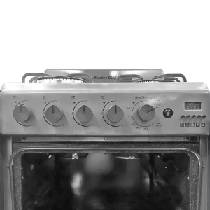 MASTERCHEF 20" 4-BURNERS GAS RANGE, REFLECTIVE GLASS | MC-AT203-5GTTCSS - Image 