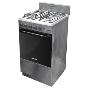 MASTERCHEF 20" 4-BURNERS GAS RANGE, REFLECTIVE GLASS | MC-AT203-5GTTCSS - Image 