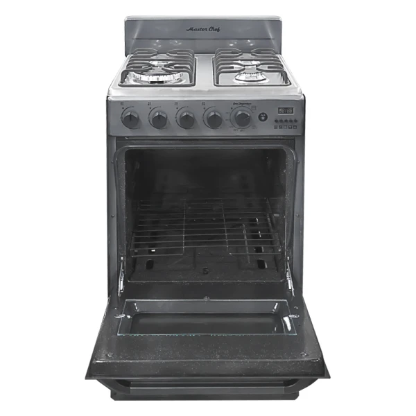 MASTERCHEF 20" 4-BURNERS GAS RANGE, REFLECTIVE GLASS | MC-AT203-5GTTCSS - Image 