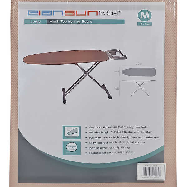 LARGE MESH TOP IRONING BOARD 110X33 CM | PT4313HT - Image 