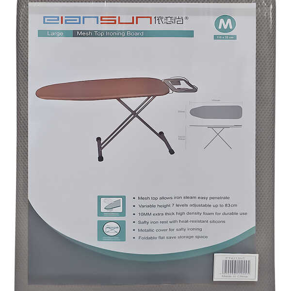 LARGE MESH TOP IRONING BOARD 110X33 CM | PT4313HT - Image 