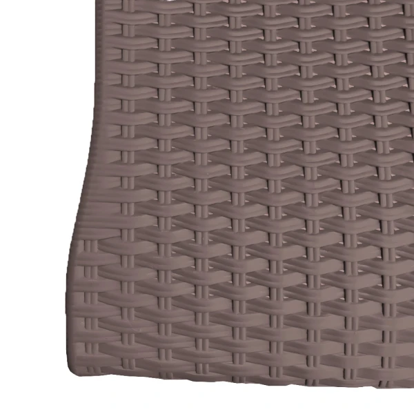 RIPOSSO BROWN FAUX RATTAN CHAIR W/O ARMREST | RIPOSSO-NILUFER-BROWN - Image 
