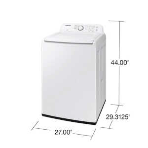 SAMSUNG 18 KG TOP LOAD WASHER WHITE WITH ACTIVE WAVE AGITATOR | WA40A3005AW/A4 - Image 