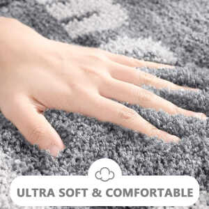 ANTI-SLIP HALF ROUND FURRY BATH MAT 40 X 60 CM | VARIETY - Image 