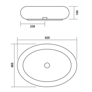 SONET CELLO WHITE CERAMIC SINK | SNS8450