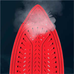 BLACK & DECKER LIGHT 'N EASY STEAM IRON CERAMIC GLIDE RED 1200W | IR1865 - Image 