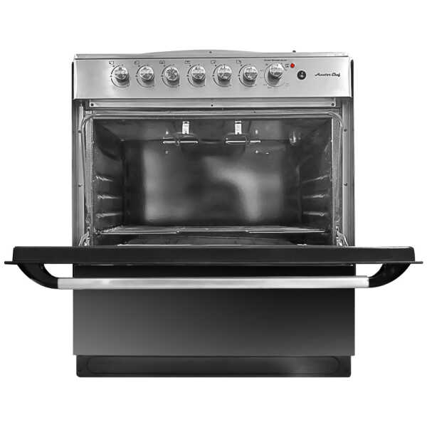 MASTERCHEF 30" 6-BURNERS GAS RANGE REFLECTIVE GLASS | MC-RT803-5GTTC - Image 