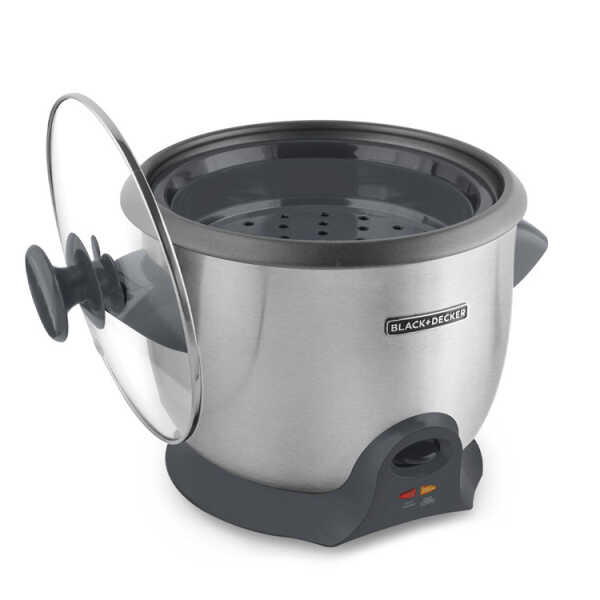 BLACK & DECKER 10-CUPS UNCOOKED, 1.8LTR MULTI-USE RICE COOKER | RC620SS - Image 