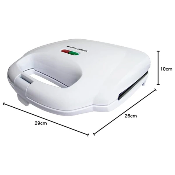 BLACK & DECKER WHITE 820W SANDWICH MAKER | SM1000W - Image 