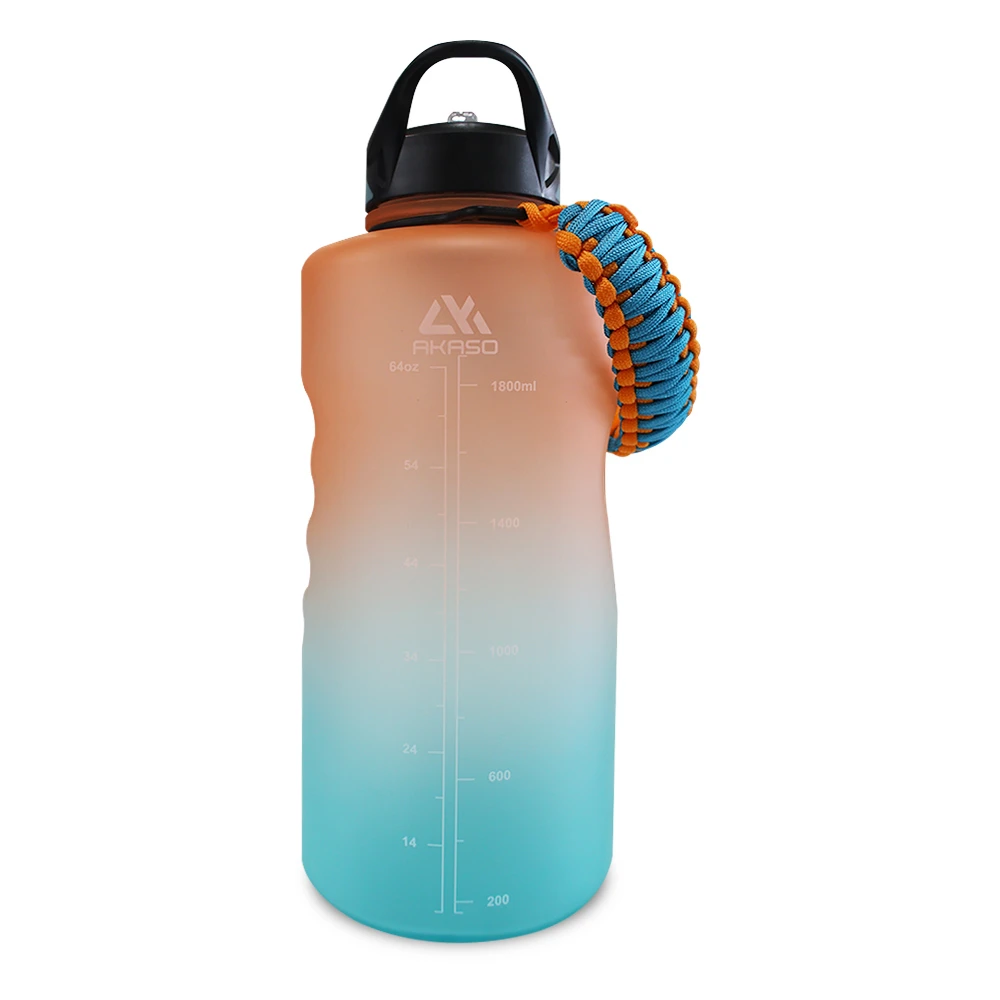Large AKASO gradient water bottle with handle