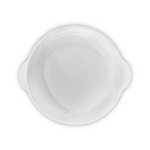 8" WHITE CERAMIC ABALONE PLATE | 3121356 - Image 