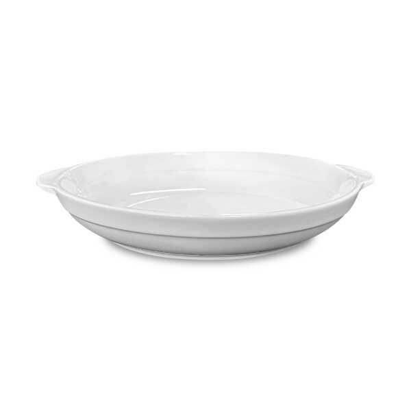 8" WHITE CERAMIC ABALONE PLATE | 3121356 - Image 