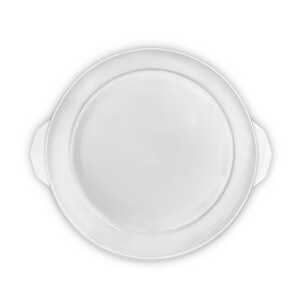 8" WHITE CERAMIC ABALONE PLATE | 3121356 - Image 