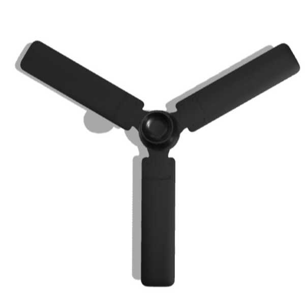 KICHLER 56" 3 BLADES SATIN BLACK CEILING FAN | 330025SBK - Image 
