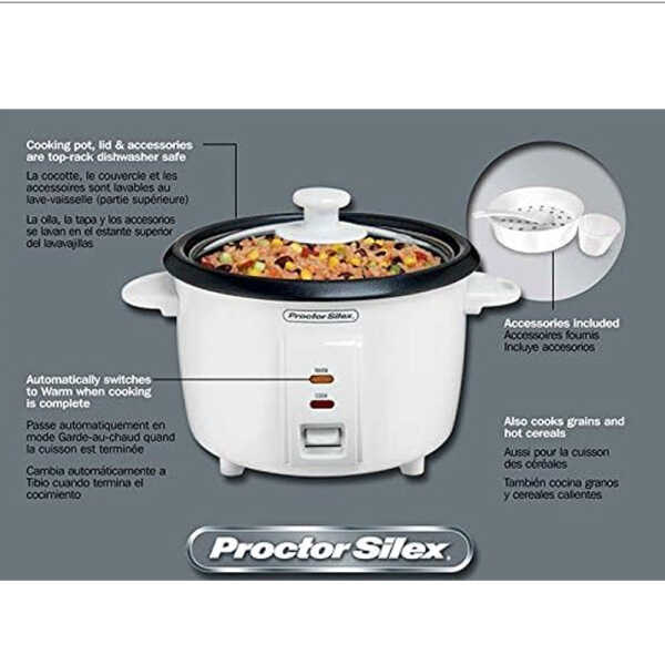 PROCTOR SILEX  4 CUP RICE COOKER | 37534NR - Image 