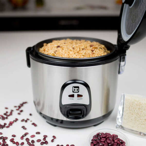 BENECASA STAINLESS STEEL THERMO 7 CUP RICE COOKER | BC43921 - Image 