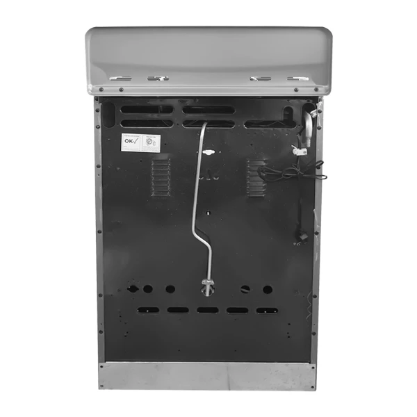 BIZT 24" 4-BURNER IRON CAST GASRANGE W/ MIRRORED GLASS OVEN, SILVER | GST2441INCO - Image 