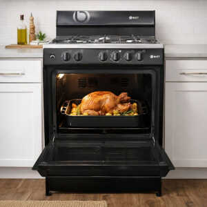 BIZT 30" 5-BURNER GAS RANGE W/OVEN, BLACK | GST3051BCO - Image 