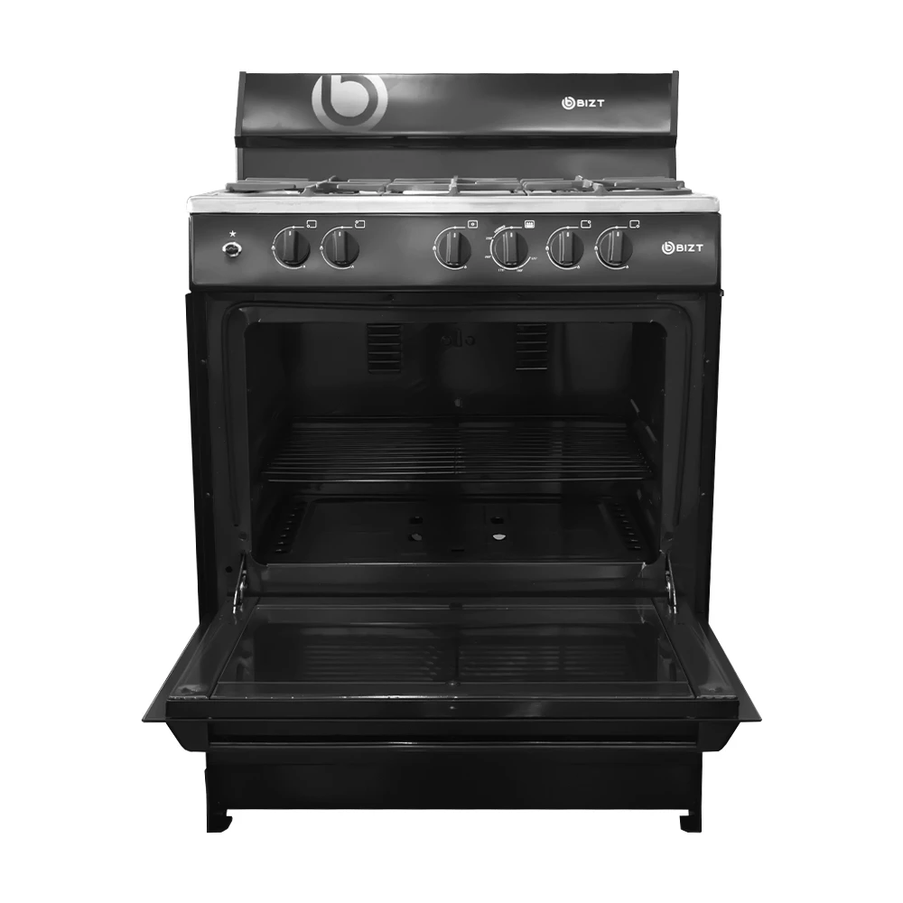 BIZT 30" 5-BURNER GAS RANGE W/OVEN, BLACK | GST3051BCO - Image 