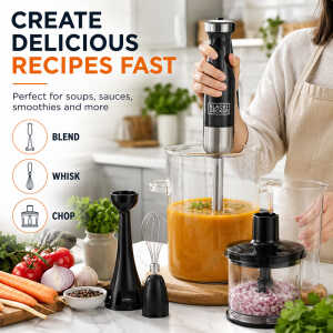 BLACK & DECKER 3 IN 1 HAND BLENDER | HB2800B - Image 