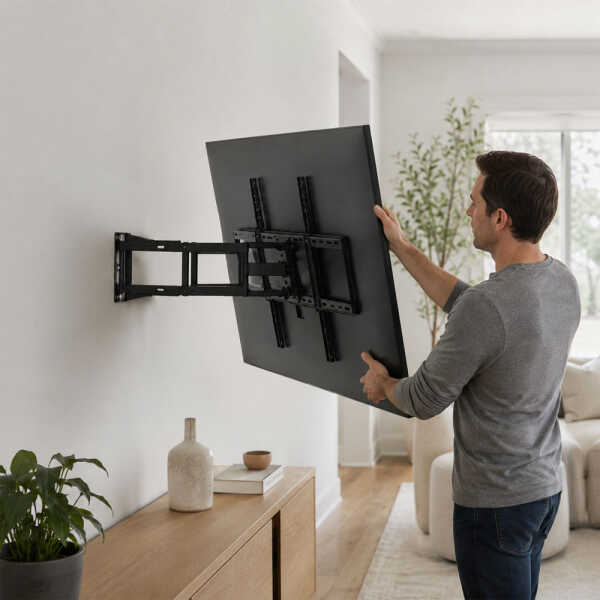 NIPPON AMERICA FULL MOTION TILT SWIVEL ARTICULATING SINGLE ARM TV MOUNT 37-75" | MA-3775S - Image 