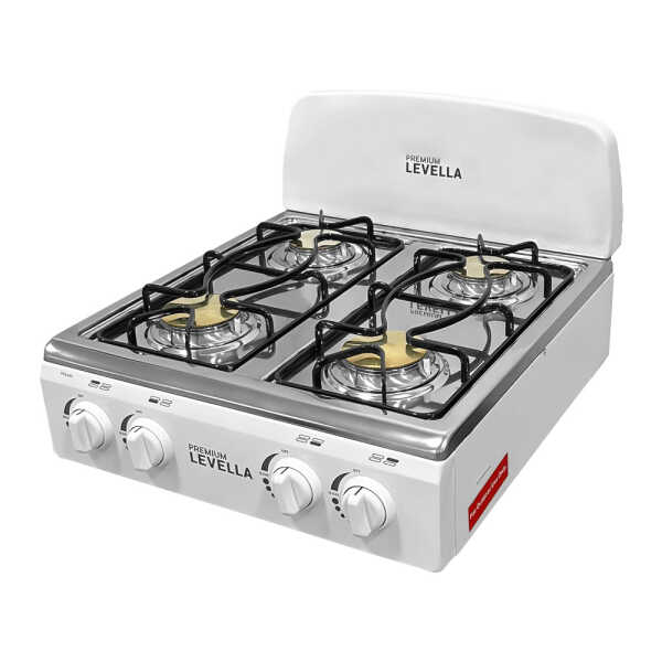PREMIUM 4 BURNERS PORTABLE GAS STOVE STAINLESS STEEL TOP PLATE | PPS405 - Image 