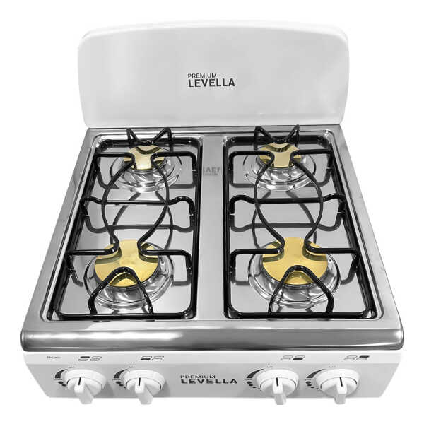 PREMIUM 4 BURNERS PORTABLE GAS STOVE STAINLESS STEEL TOP PLATE | PPS405 - Image 