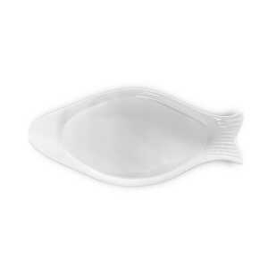 16" CERAMIC WHITE PEARL FISH PLATE | 3121554
